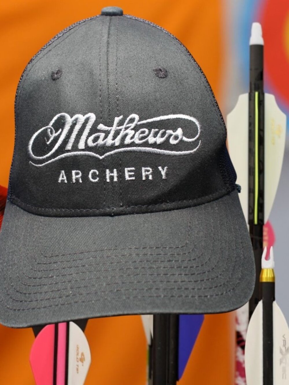 Mathews Archery Trucker Hat Cap Black Mesh Snapback Adjustable Cap